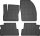Ford C-MAX (I) / Grand C-Max (I) ( 2003-2010 ) Set de covorașe din cauciuc Frogum