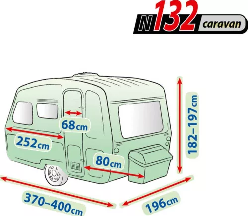 370-400 cm Husă premium pentru rulotă - N132