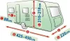 425-450 cm Husă premium pentru rulotă - rulotă 450ER