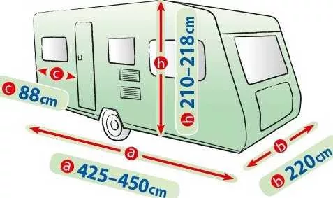 425-450 cm Husă premium pentru rulotă - rulotă 450ER