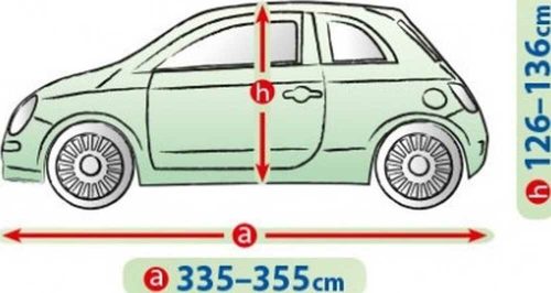 335-355 cm Prelată mobilă pentru garaj - S3 hatchback
