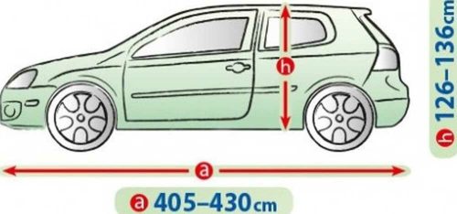 405-430 cm Prelată pentru garaj mobil - L1 hatchback/break