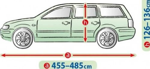 455-485 cm Prelată pentru garaj mobil - XL break/hatchback
