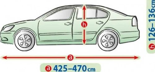 425-470 cm Prelată pentru garaj mobil - L sedan