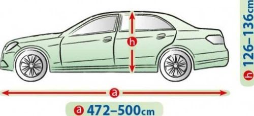 472-500 cm Prelată mobilă pentru garaj - XL sedan