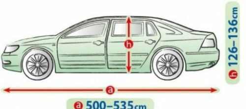 500-535 cm Prelată pentru garaj mobil - XXL sedan