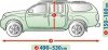 490-530 cm Acoperire auto pentru garaj mobil prelată - XL Pick Up hardtop