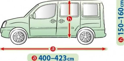 400-423 cm Prelată pentru garaj mobil - M vehicul utilitar mic