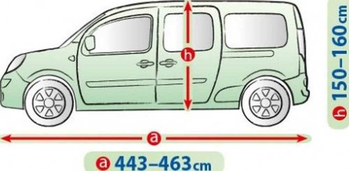 443-463 cm Prelată pentru garaj mobil - XL vehicul utilitar mic