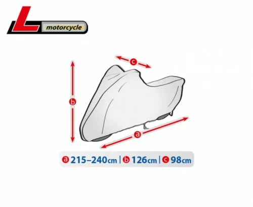 215-240 cm Husă Basic Garage pentru motocicletă – mărime L