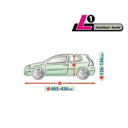 405-430 cm Prelată Perfect Garage pentru acoperirea mașinii – L1 hatchback/break