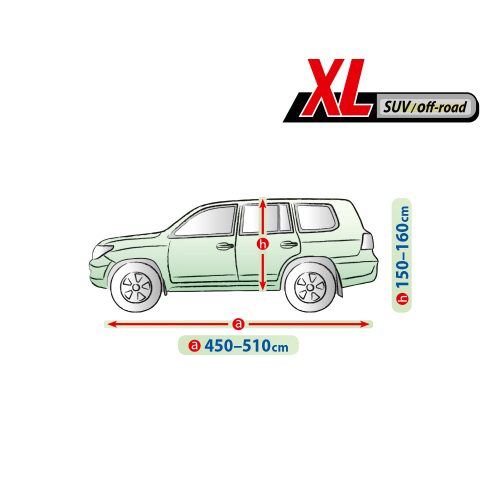 450-510 cm Prelată membrană pentru garaj - XL SUV/off road
