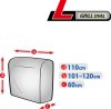 Prelata pentru grătar de grădină (110 x 101-120 x 60 cm) trapezoidală L