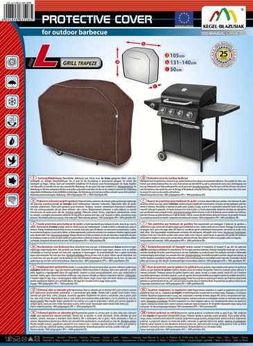 Husă de protecție pentru grătar de grădină (105 x 131-140 x 50 cm) trapez lat L