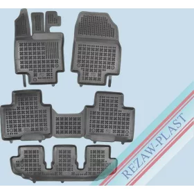   Toyota Highlander (XU70) (2019-)  Set de covorașe din cauciuc Rezaw-Plast cu margini înalte pentru 7 locuri